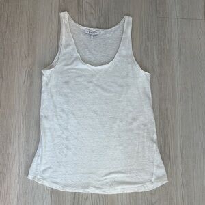 Sandro White Linen Tank Top